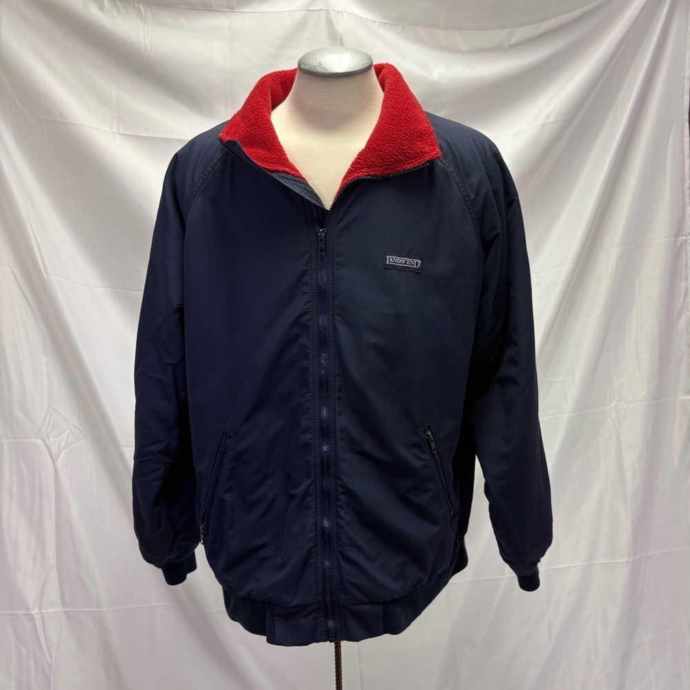 Vintage Lands End Direct Merchant Men’s XL Tall Squall Jacket Vintage Fleece